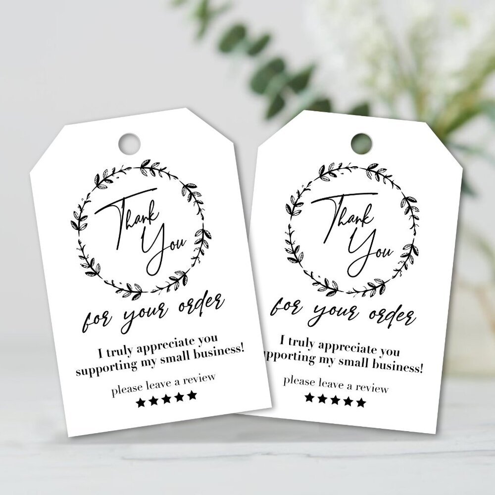 Thank You For Your Order - Hang Gift Tags - (25 ct)